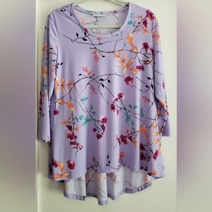 Logo Tunic Top, Size M, lavender color, not used